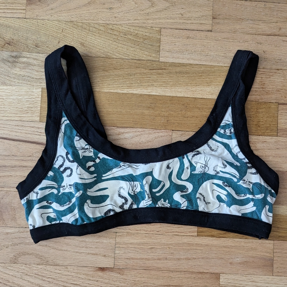 Thunderpants Bralette 2xl "Hey Meow" pattern